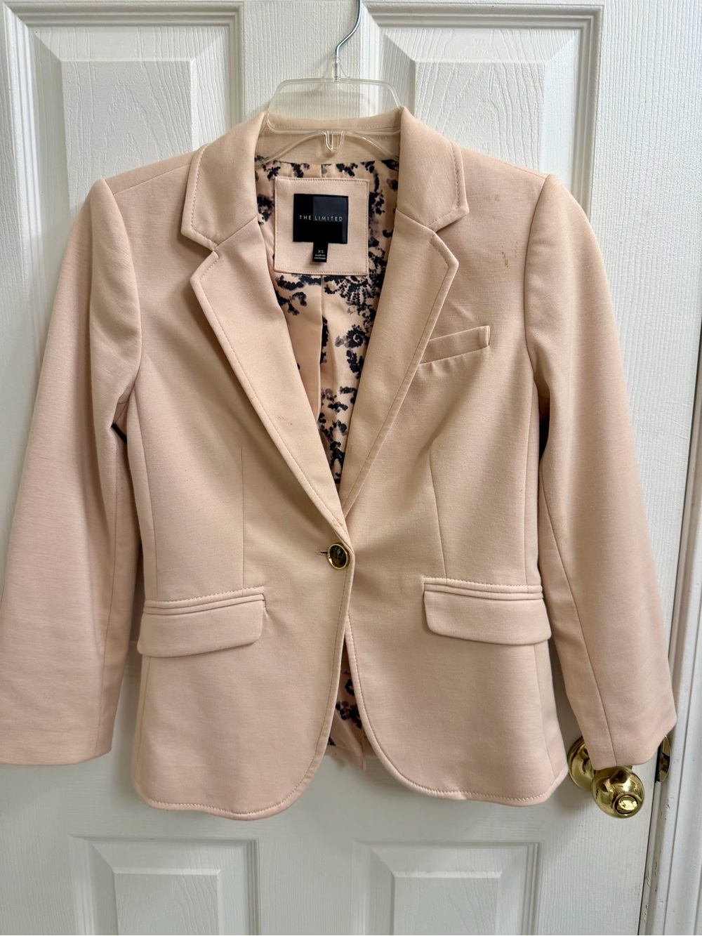 The Limited Blush Pink Single-Button Tailored Blazer